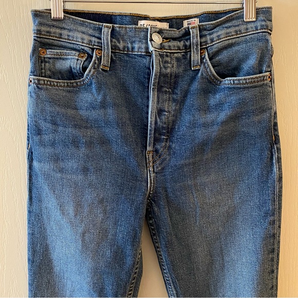 RE/DONE High Rise Ankle Crop Jean in Mid 80s Wash - 28 - Picture 4 of 12